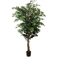 Kopu kunstplant ficus benjamina 150 cm in zwarte pot 1764 bladeren