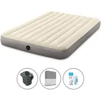 Intex Luchtbedset - 2-Persoons - 152 x 203 x 25 cm - Beige + Accessoires