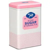 Tala - Bewaarblik Icing Sugar - Retro 1950's Design - Roze/Wit - Voor Poedersuiker