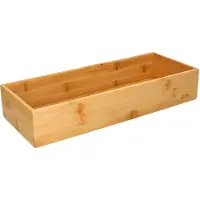 SmartaSaker 5Five Bestekbak/keuken organizer - 1-vaks - Tidy Smart - bamboe hout - 38 x 15 x 7 cm - Bestekbakken