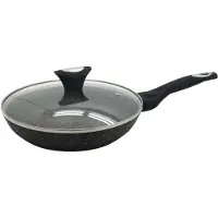 Klausberg 7040 - koekenpan met deksel - 26 cm - Marmer coating - Alle warmtebronnen