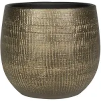 Ter Steege Steege Plantenpot - modern design - goudkleurig - 20 x 22 cm - Plantenpotten
