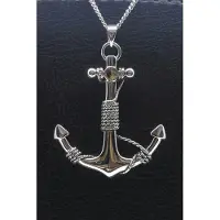 MOOYE ® - Collectie Zilveren Anker met kabel XL ketting hanger