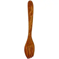 Metaltex - Saladebestek Olijfhout - Houten Serveerset 2 Delig - Opscheplepel en Vork - 30 cm met Ophangoog