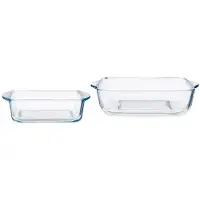 Pasabahce Set met ovenschalen 597677 Transparant Borosilicaatglas 22 x 6 x 25,5 cm