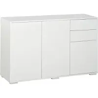 HOMCOM -Standschrank-Spanplatte, MDF-117L x 36B x 74H cm-Weiß