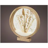 Enzo Frame hout rond staand 27cm 25leds - 5508410