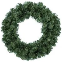 Décoris Kerstkrans - groen - 35 cm - kerstversiering - dennenkrans - Kerstkransen