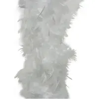 Décoris Boa veer d15l184h13 cm wit kerst