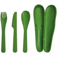 Aladdin - Recycled &amp, Recyclable Bestekset - Gerecycled Kunststof - Groen