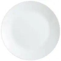 Universal Textiles Arcopal Zelie - 12 platte borden, opaalglas, extra stevig, 25 cm, wit