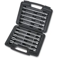 Beta 910FTX-XL/C10 10-delig set van dopsleutels voor bouten met Torx profiel | lange uitvoering | in kunststof koffer - 009100976 009100976