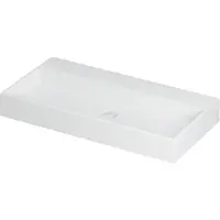 Ink United Wastafel 90x45cm Keramiek - Zonder Kraangat - Mat Wit - 8718835040369 - Rechthoekig - Wastafels, Meubelwastafels