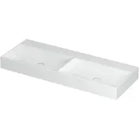 Ink United Wastafel 120x45cm Keramiek - Dubbel - Zonder Kraangaten - Glans Wit - 8718835040277 - Rechthoekig - Wastafels, Meubelwastafels