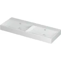 Ink Unlimited Wastafel 120x45cm Keramiek - Dubbel - Zonder Kraangaten - Glans Wit - 8718835001223 - Rechthoekig - Wastafels, Meubelwastafels