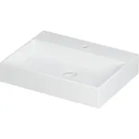 Ink United Wastafel 60x45cm Keramiek - 1 Kraangat - Mat Wit - 8718835040338 - Rechthoekig - Wastafels, Meubelwastafels