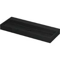 Ink United Wastafel 120x45cm Keramiek - Centraal - Zonder Kraangaten - Mat Zwart - 8718835040758 - Rechthoekig - Wastafels, Meubelwastafels