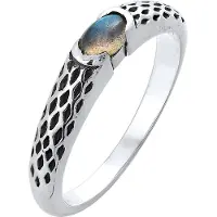 KUZZOI Ring petrol / zwart / zilver
