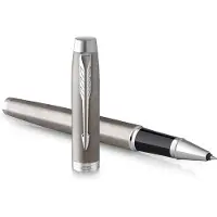 Parker IM rollerballpen | roestvrij staal met chromen trim | fijne punt met zwarte inktvulling | met Geschenkdoos