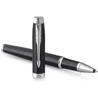 Parker IM rollerballpen | matzwart met chromen trim | fijne punt met zwarte inktvulling | geschenkverpakking