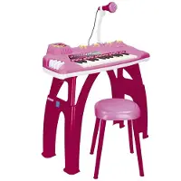Reig Musicales Pink Electronic Organ With 25 Keys And Lights Roze Kinderen