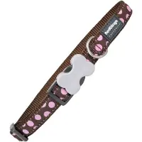 Red Dingo Dog collar Red Dingo Style Pink Spots (2,5 x 41-63 cm)