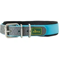 Hunter - Collar Convenience Comfort - Hondenhalsband Halsumfang 42-50 cm - Breite 2,5 cm, turquoise