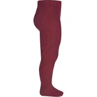 Condor Maillot Zijkant Kabel Patroon | 2307/1 | Burgundy/Donkerrood | 23-26 | maat 4