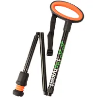 Flexyfoot wandelstok - opvouwbaar - schokabsorberend ovalen handvat - zwart