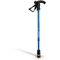 Flexyfoot Wandelstok met Derby handvat - blauw