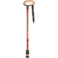 Flexyfoot Wandelstok met ovalen handvat - rood