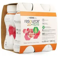 Resource 2.0 + Fibre Aardbei 4x200 ml Drinkbare oplossing