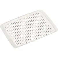 Cuisine Elegance 1x Witte dienbladen met anti-slip afwerking 26 x 35 cm - Dienbladen