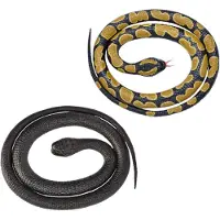 Wild republic Setje van 2x rubberen nep/namaak slangen van 117 cm - Speelfiguren