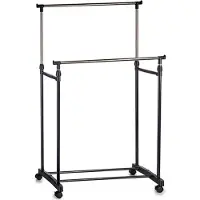 Kipit Kledingrek - mobiel - dubbele stang - 80 cm - Kledingrekken