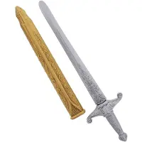 Johntoy Knight Zwaard Met Schede Zilver/goud 60 Cm