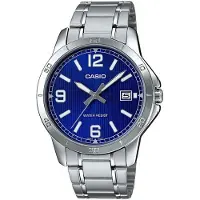Casio MTP-V004D-2BUDF Analoge Quartz Zilveren RVS Herenhorloge