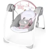 Ingenuity Flora The Unicorn Portable Swing Wit,Grijs