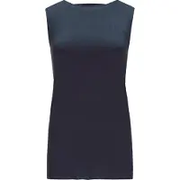 Re-Born - Sportkleding - Sporttop - Yoga top - Tanktop elastiek op rug - Mouwloze top - Langere top - Dames - Donkerblauw - Maat XL