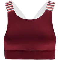 Re-Born - Sportkleding - Workout top - Sport beha x-over - Dames - Donkerrood - Maat L