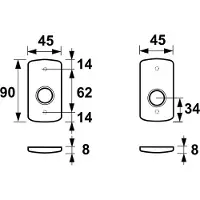 Axa patent rozet klik aluminium F1