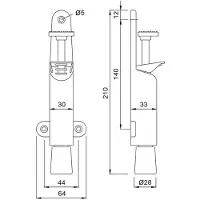 Kws DEURVASTZETTER RVS 30MM 1026.82