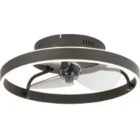 QAZQA Plafondventilator zwart 50cm incl. LED dimbaar met afstandsbediening - Maddy