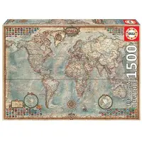 Educa - puzzel - 1500 stuks - Politieke wereldkaart
