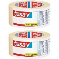 TESA 2x rollen schilderstape/maskeertape 50 mm x 50 m - Afplaktape