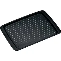 Cuisine Elegance 1x Zwarte dienbladen met anti-slip afwerking 26 x 35 cm - Dienbladen
