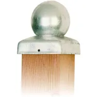 Intergard Paalornament bol vuurverzinkt paalkap voor tuinpaal 10cm