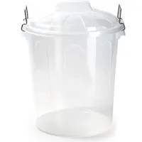 PlasticForte Afvalemmer - transparant - 21L - kunststof - 42,5 cm - Prullenbakken