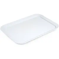 Forte Plastics Plasticforte dienblad/serveerblad - Kunststof - 37 x 26 cm - wit - kopjes en glazen tray - Dienbladen