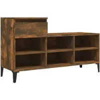 vidaXL Schoenenkast 102x36x60 cm bewerkt hout gerookt eikenkleurig